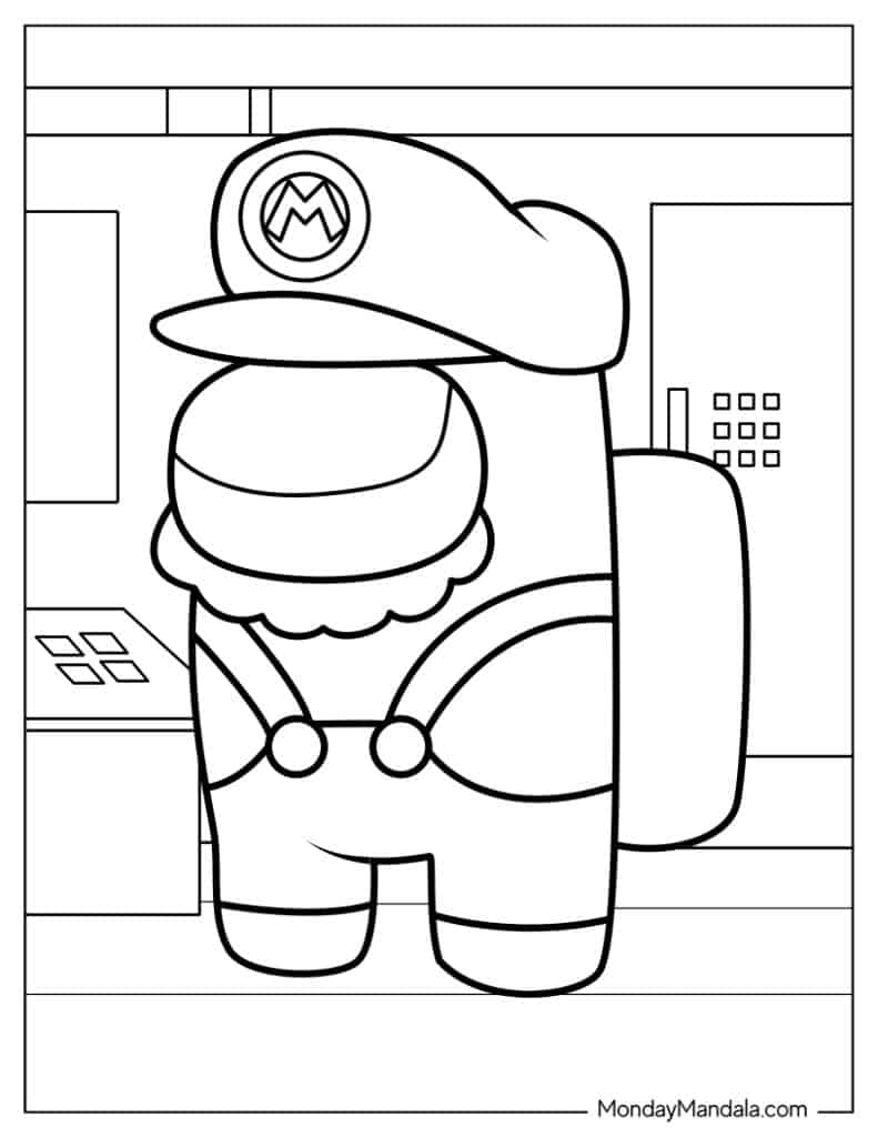 Among us coloring pages free pdf printables