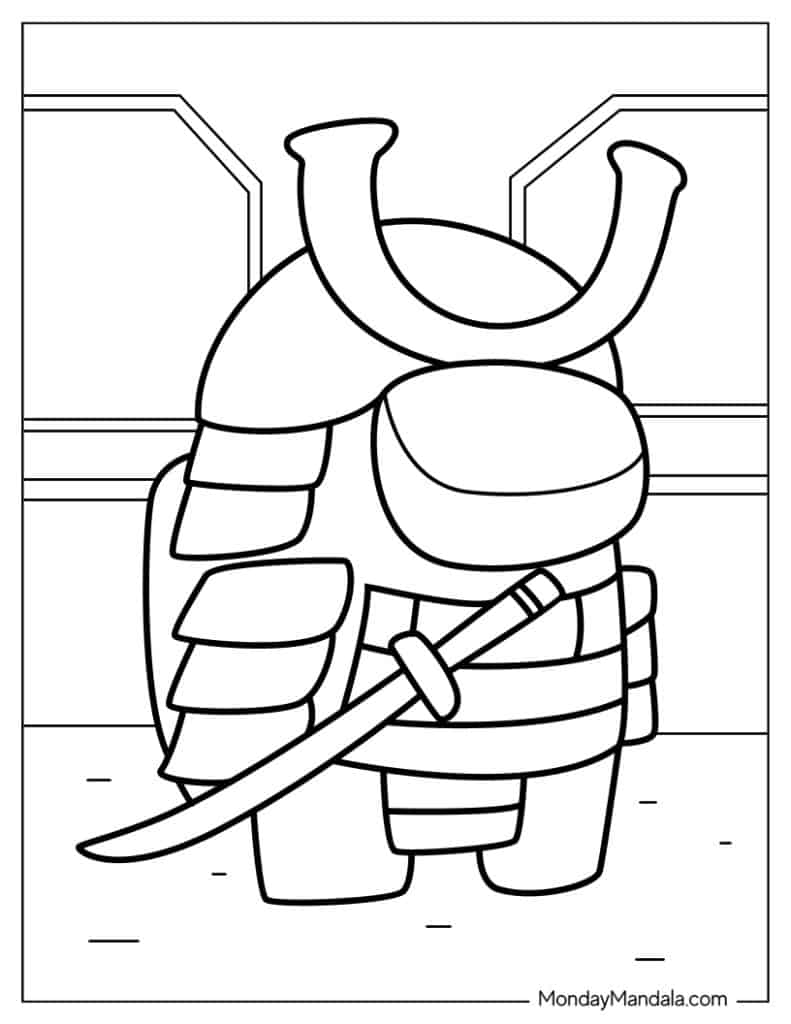 Among us coloring pages free pdf printables