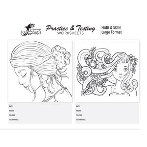 Coloring practice worksheet â skin hair