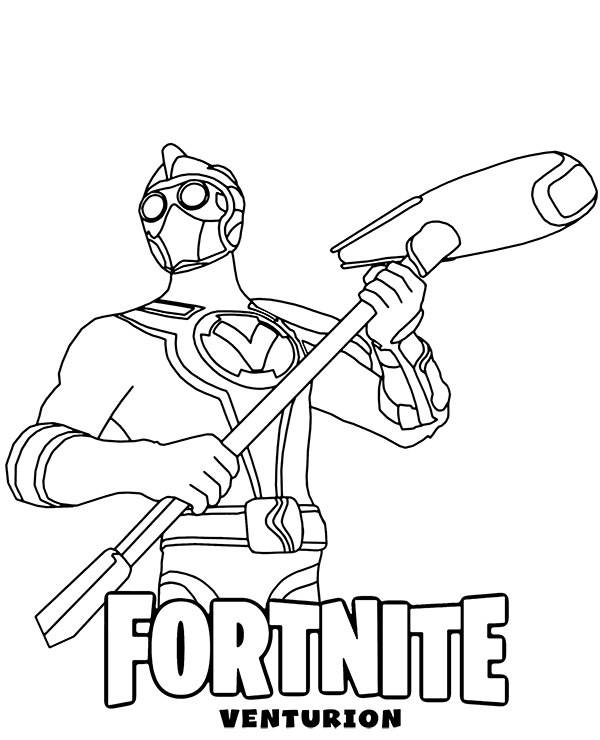 Fortnite venturion skin coloring page to print