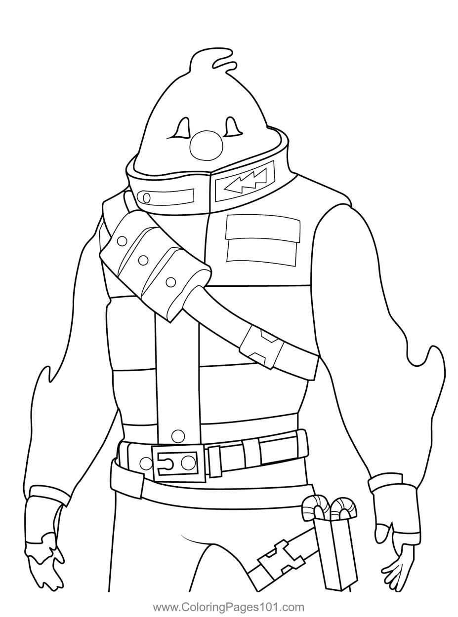 Snowman skin fortnite coloring page for kids