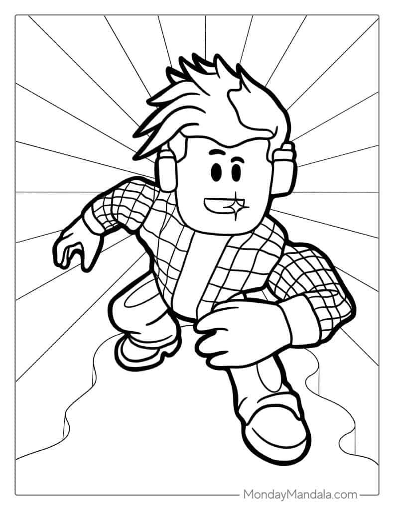 Roblox coloring pages free pdf printables