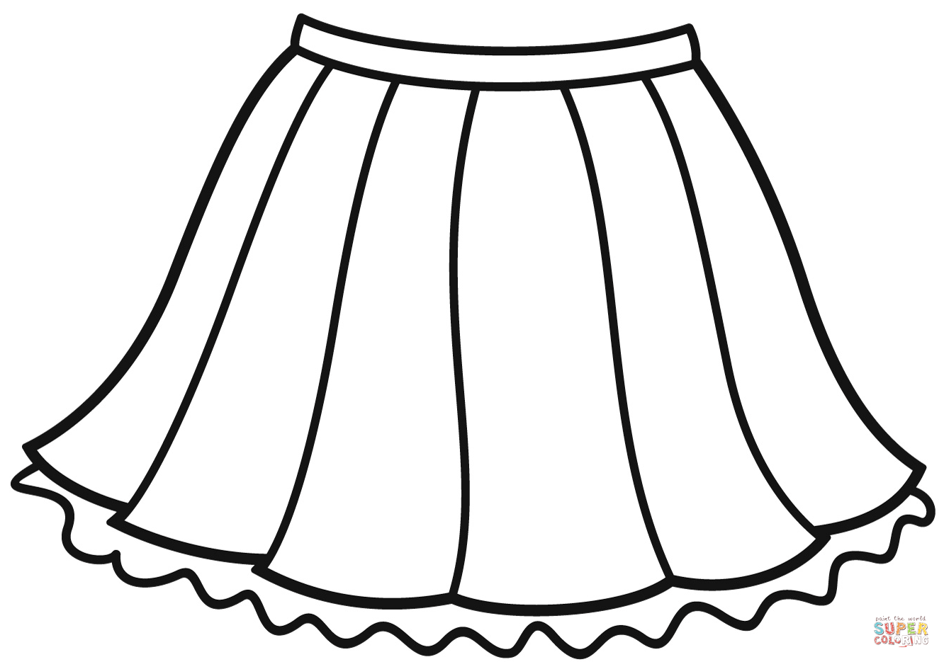 Skirt coloring page free printable coloring pages