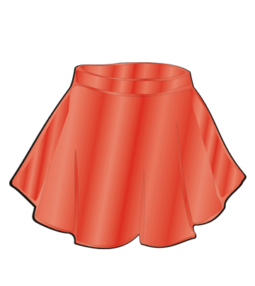 Skirt coloring pages for kids to color and print