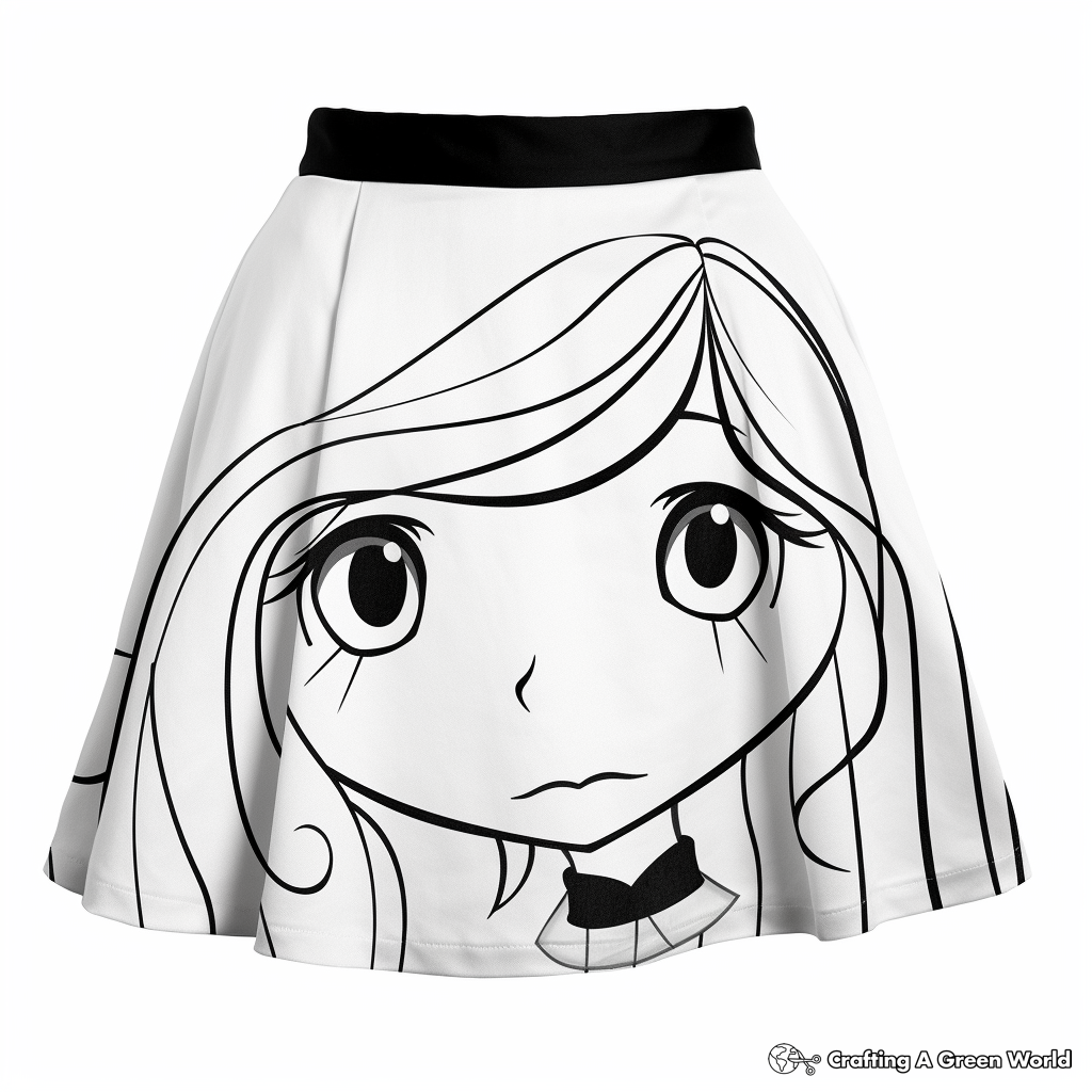 Skirt coloring pages