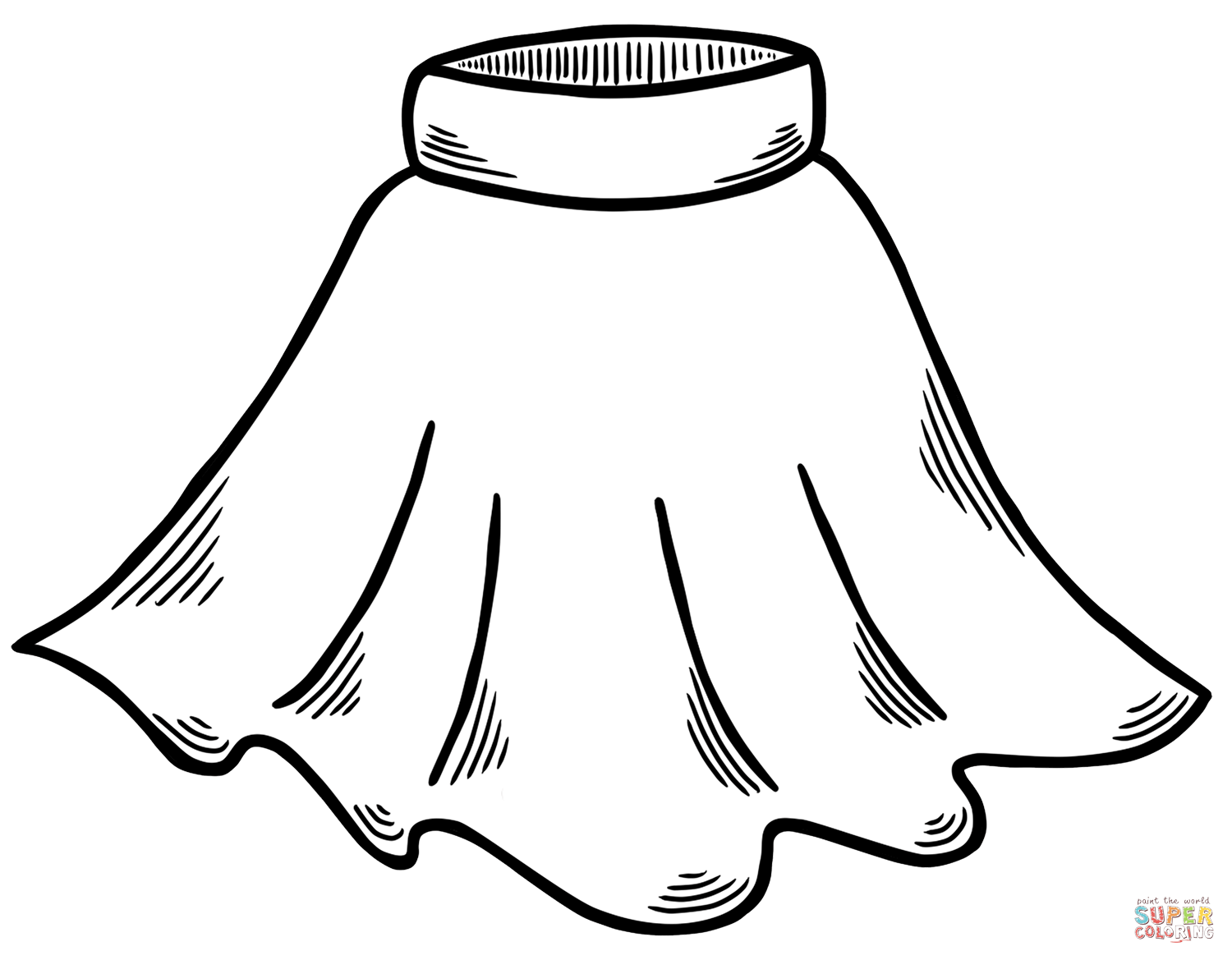 Skirt coloring page free printable coloring pages