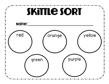 Skittles color sort by erin ward tpt