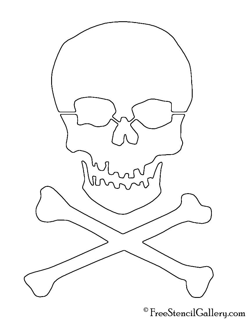 Printable skull and crossbones template