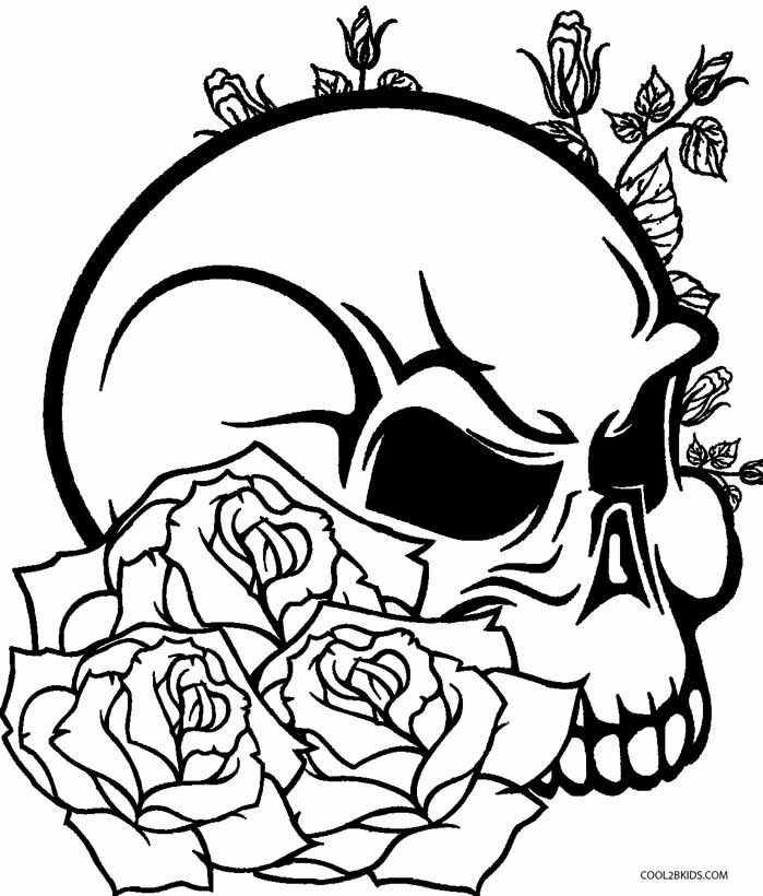 Printable rose coloring pages for kids coolbkids skull coloring pages rose coloring pages coloring pages