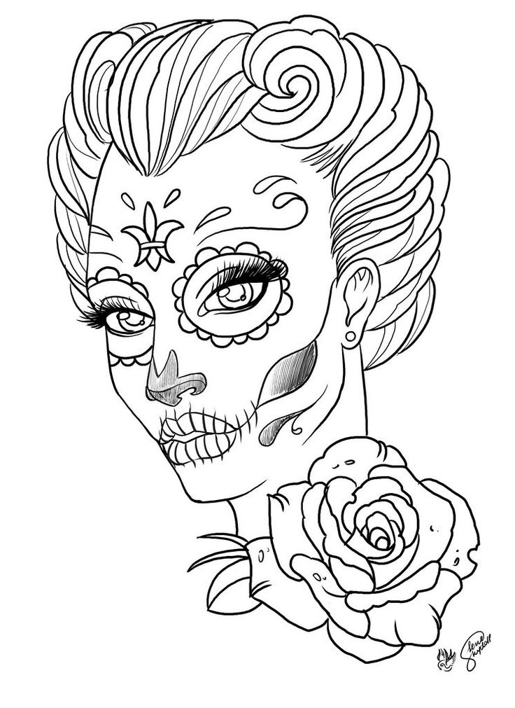 Printable coloring pages skull coloring pages detailed coloring pages adult coloring pages