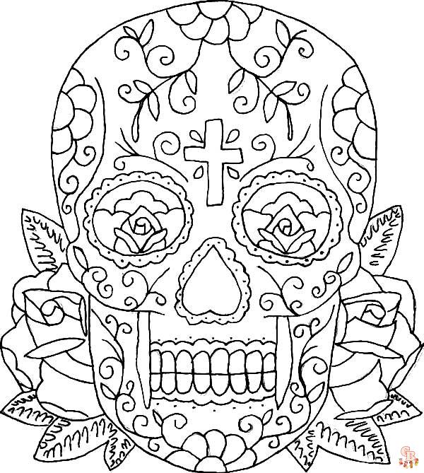 Celebrate cinco de mayo with fun skull coloring pages