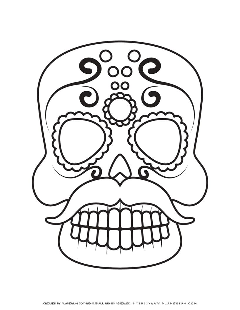 Sugar skull drawing