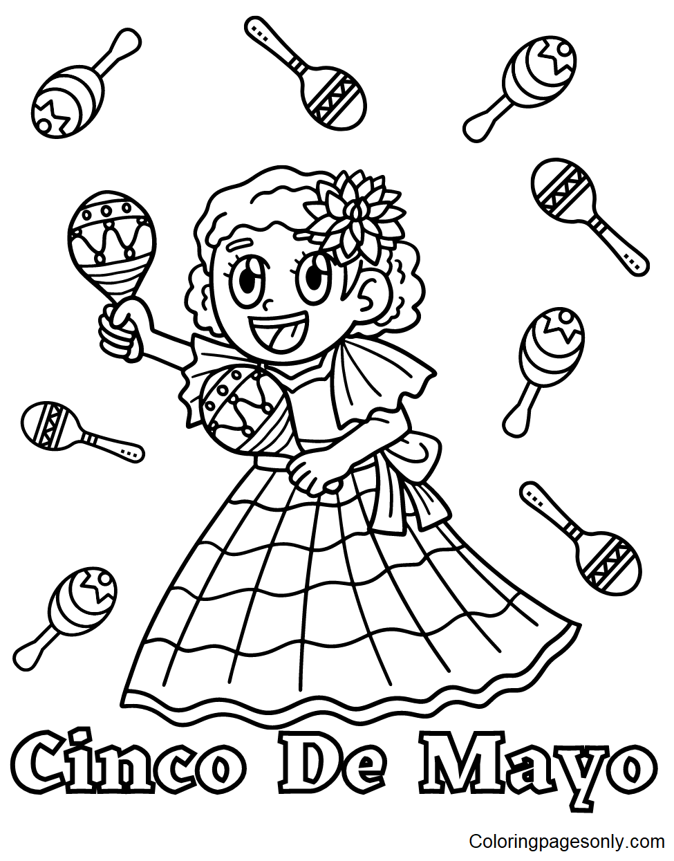 Cinco de mayo coloring pages printable for free download