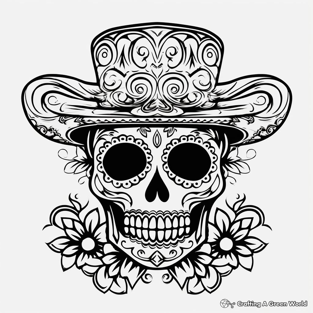 Day of the dead coloring pages