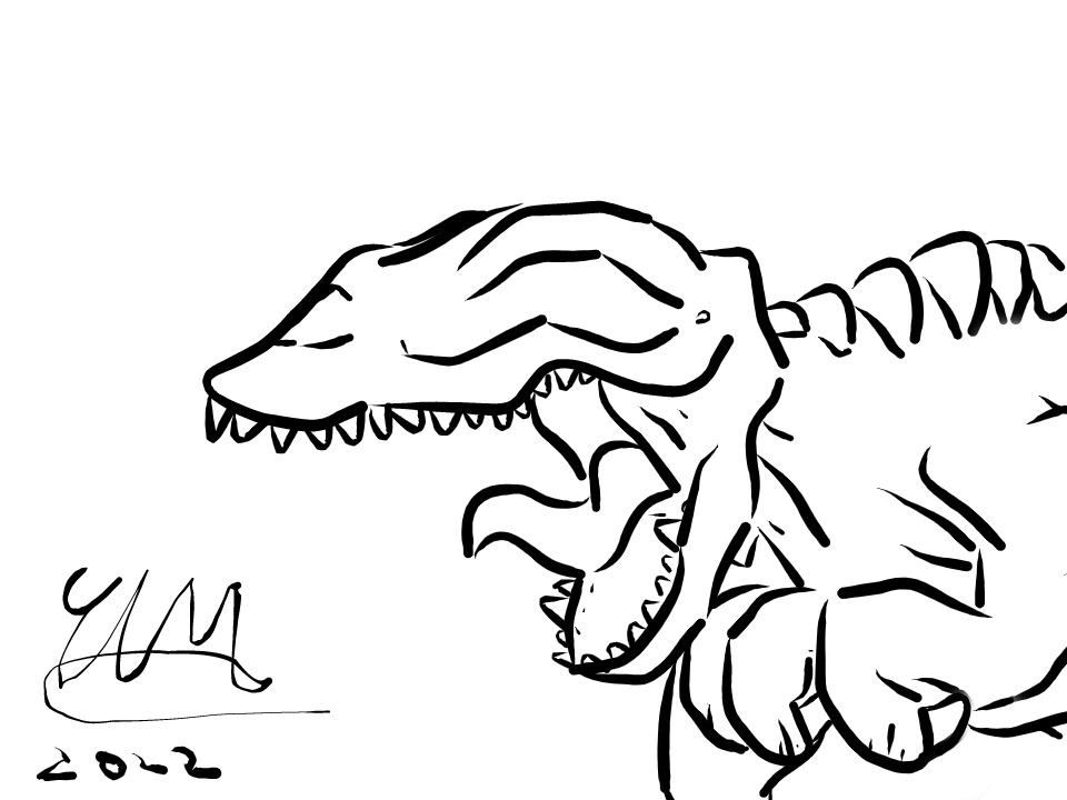 A skullcrawler i drew from memory with nothing but a puter mouse rgodzilla