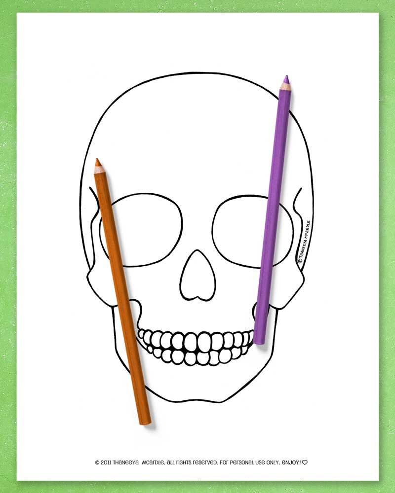 Sugar skull coloring pages