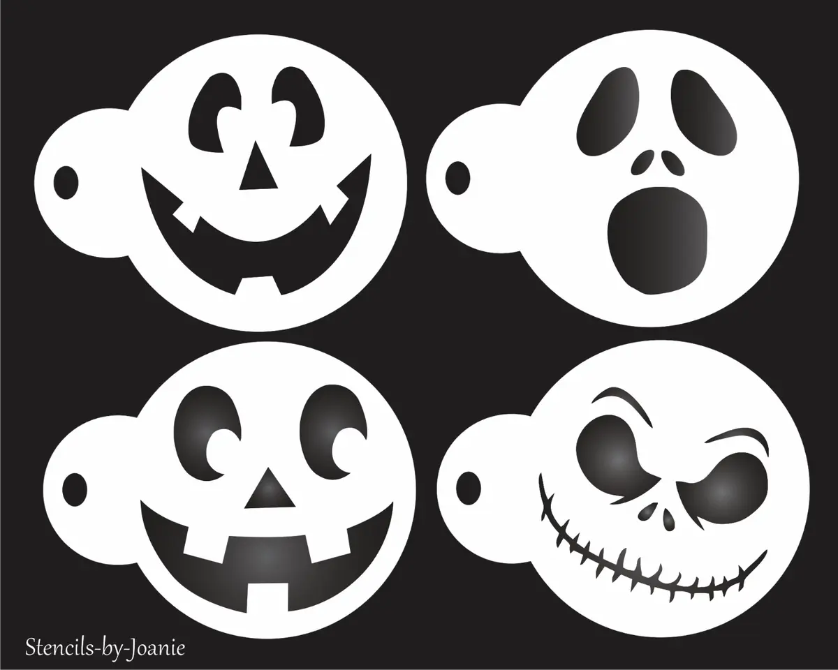 Halloween pumpkin mil pc stencil jack skeleton magical tattoo face painting