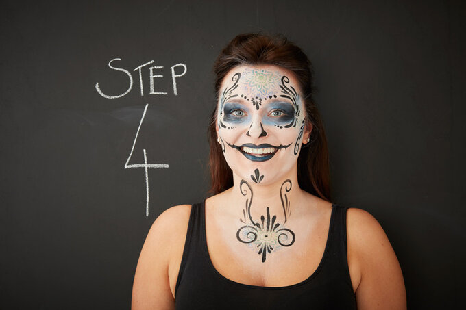 How to do floral skull face paint