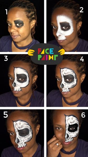 Top skeleton face paint designs videos