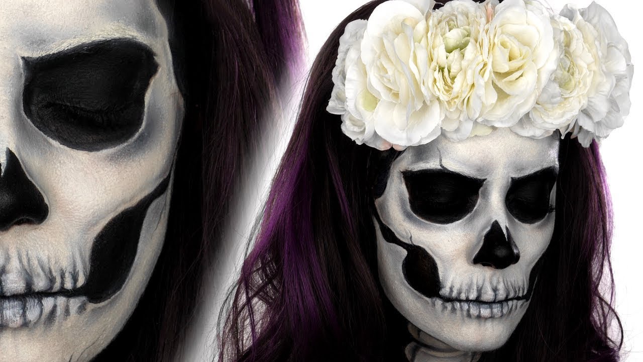 Skull face paint tutorial halloween akeup tutorial snazaroo shonagh scott sponsored