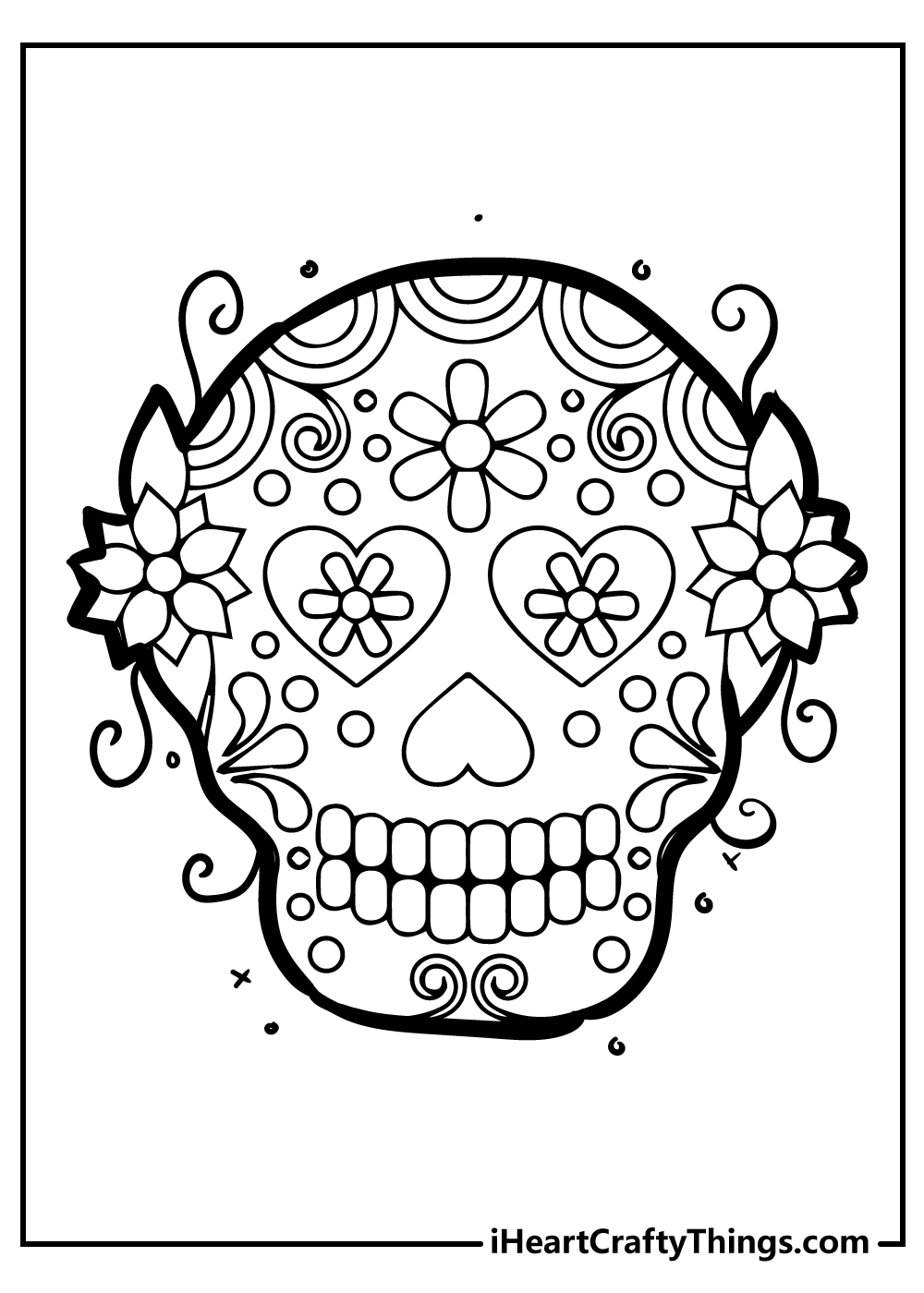 Sugar skull coloring pages free printables