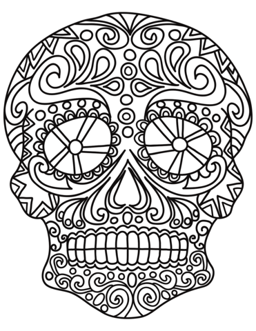 Pop art sugar skull coloring page skull coloring pages pop art coloring pages star coloring pages