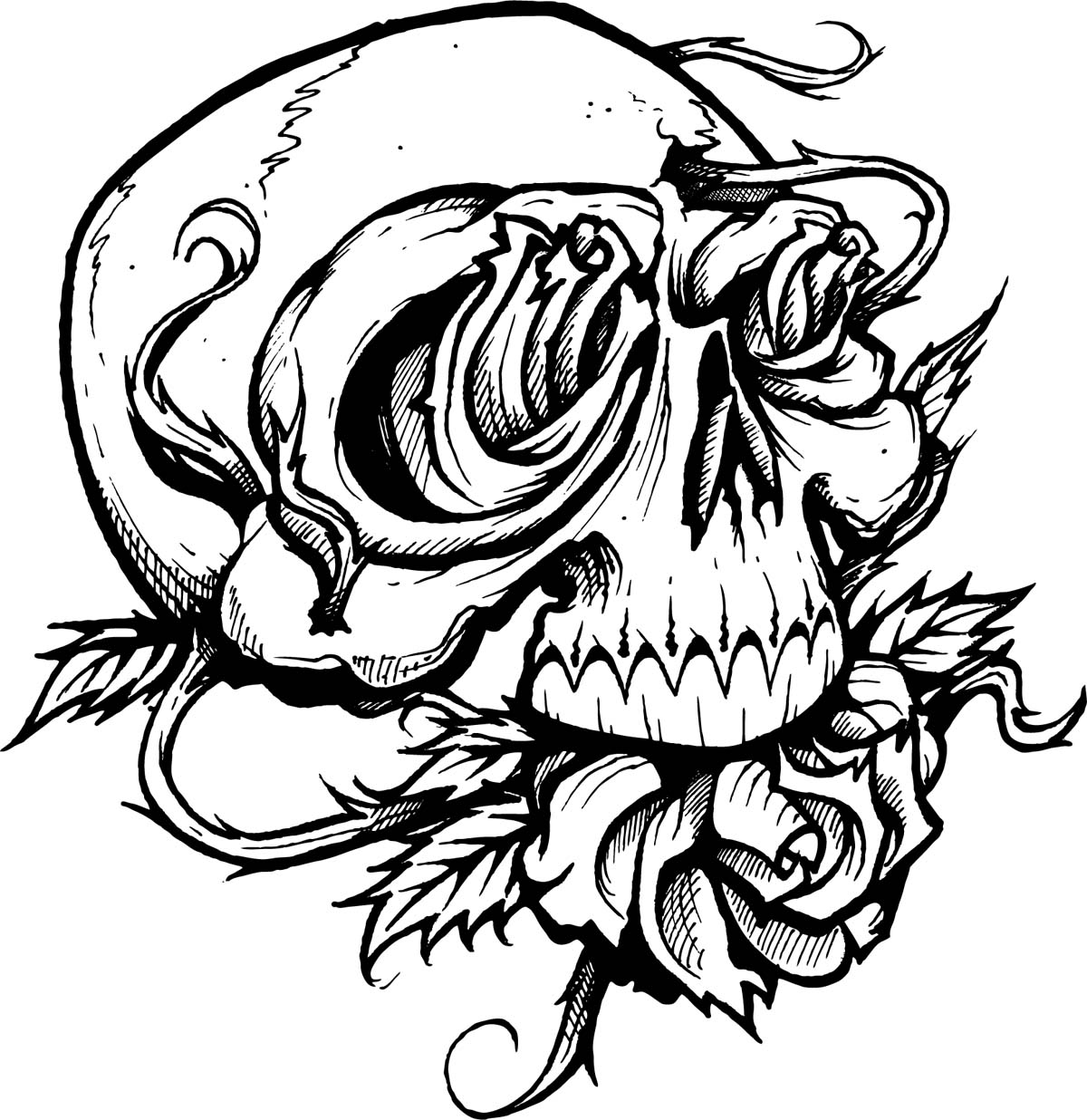 Free printable skull coloring pages for kids