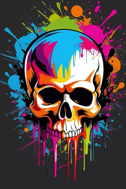 Page skull pop art images