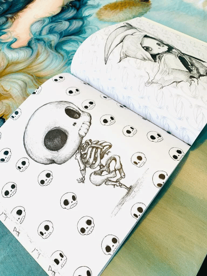 Pop manga cute and creepy coloring book â