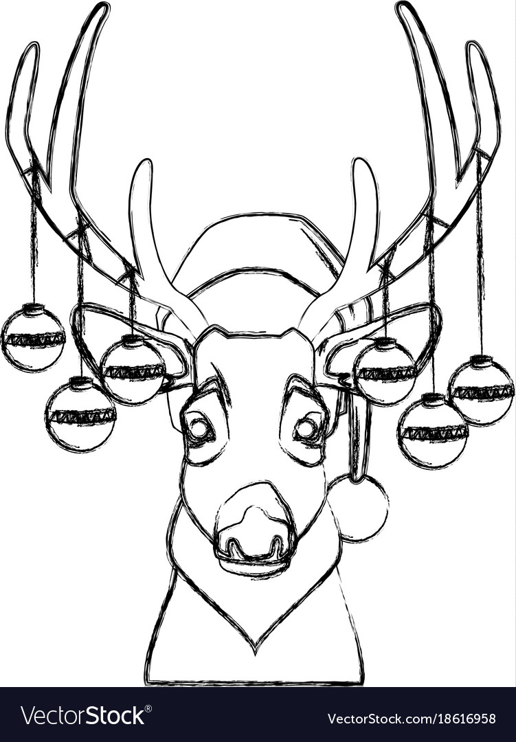 Christmas reindeer pop art cartoon royalty free vector image