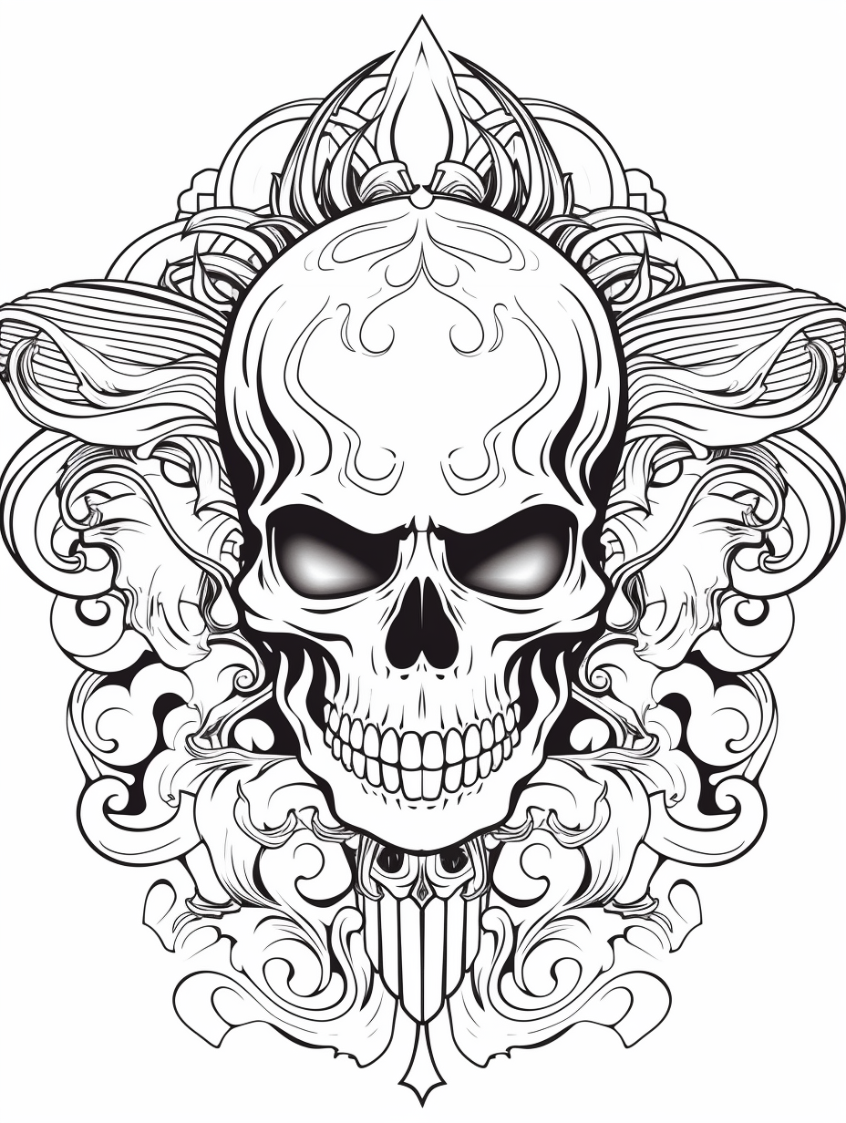 Grinning skull