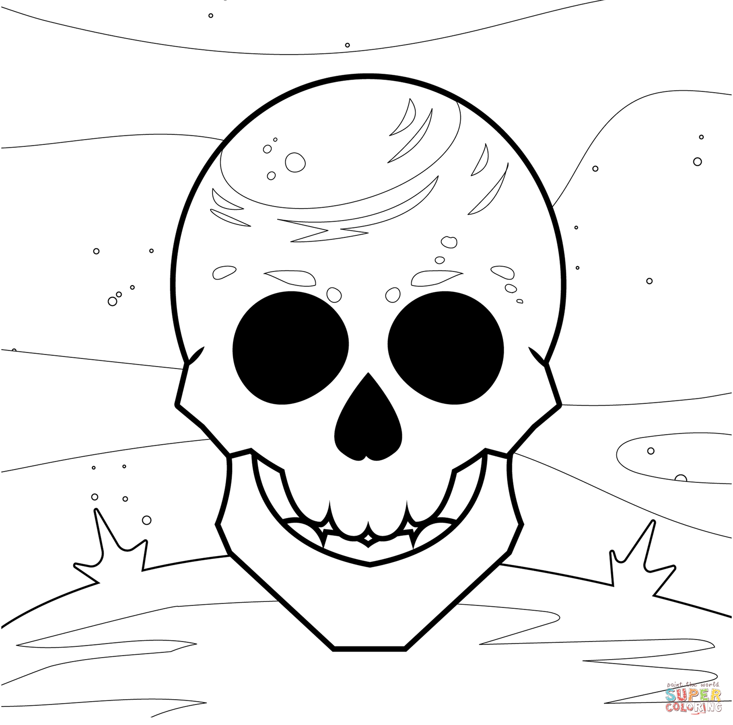 Skull coloring page free printable coloring pages