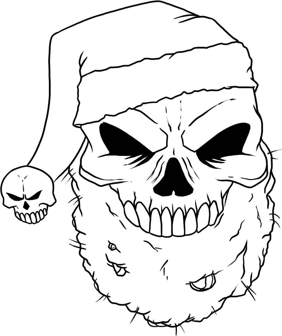 Free printable skull coloring pages for kids