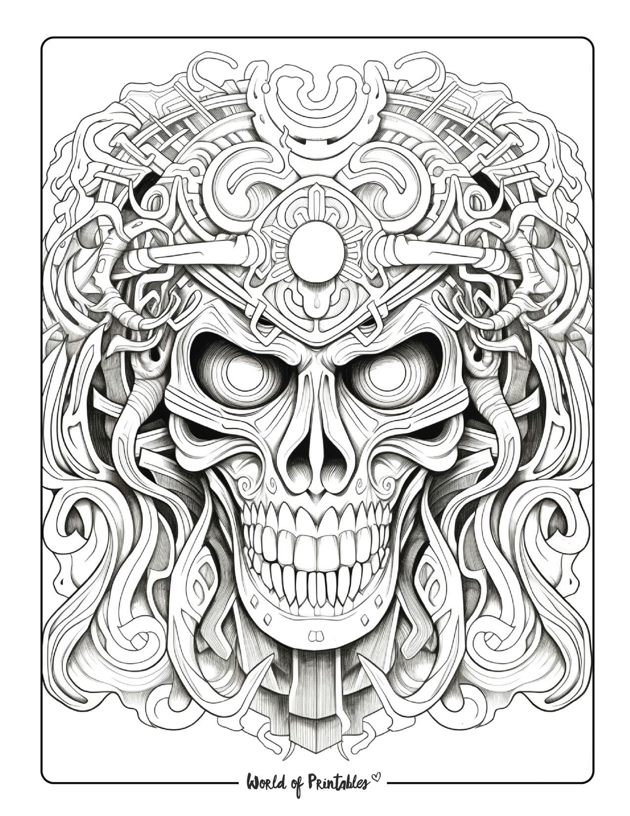 Skull coloring pages