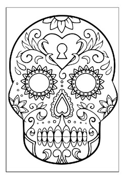 Celebrate dia de los muertos with printable sugar skulls coloring pages