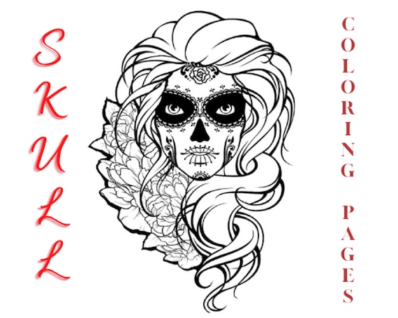 Skull printable coloring pages