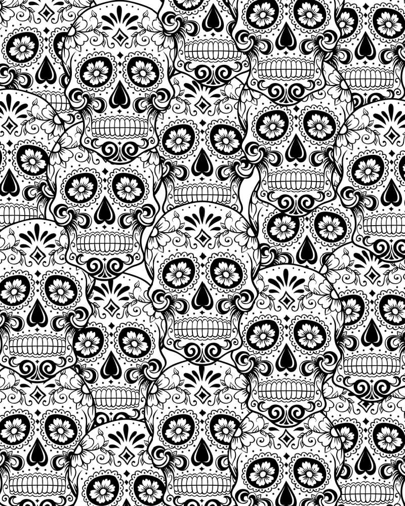 Free printable sugar skull adult coloring page