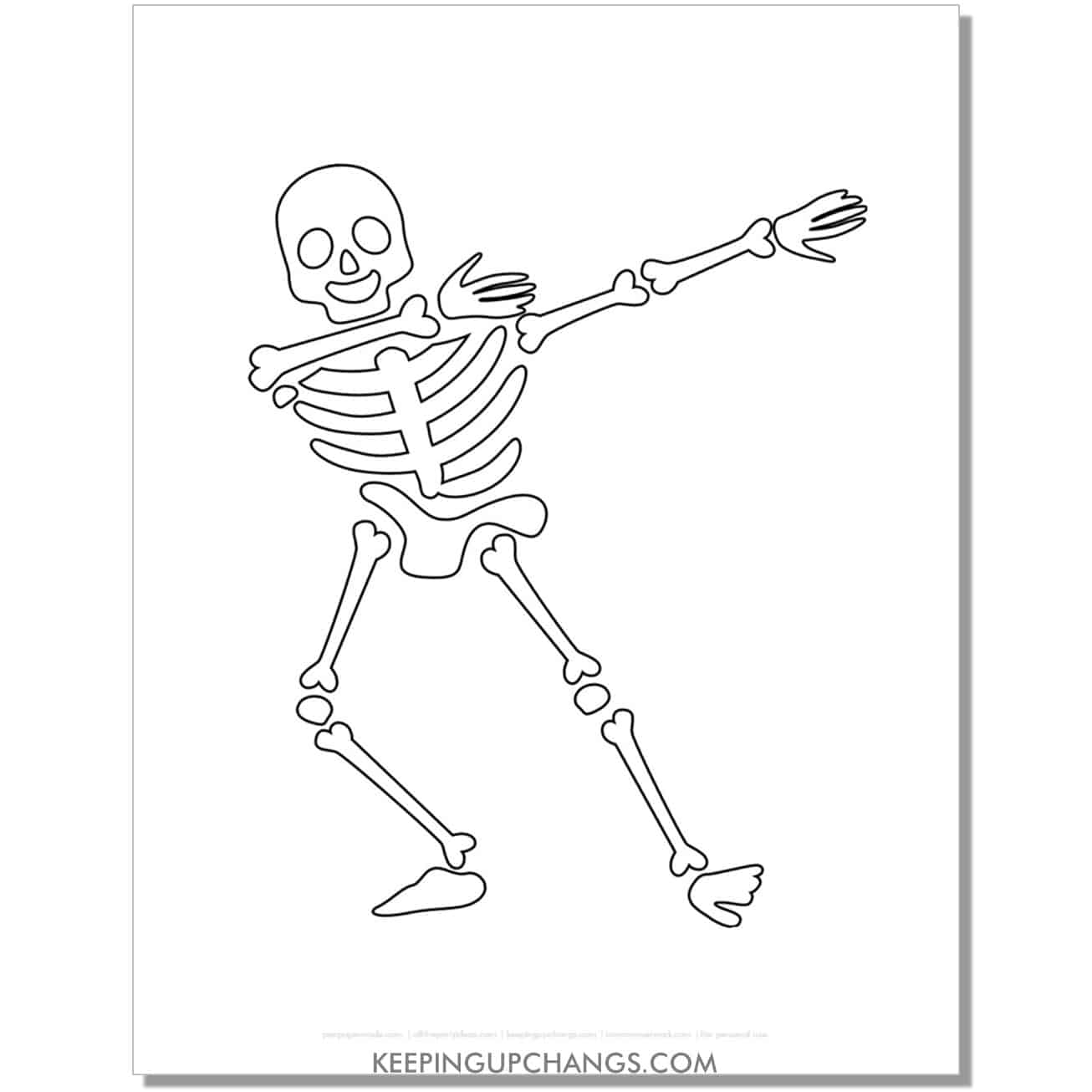 Free skeleton coloring pages sheets most popular printables