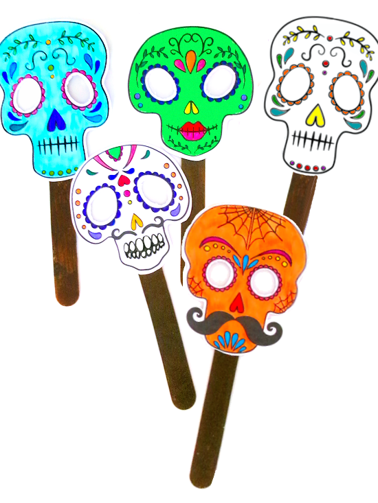 Sugar skull mask craft