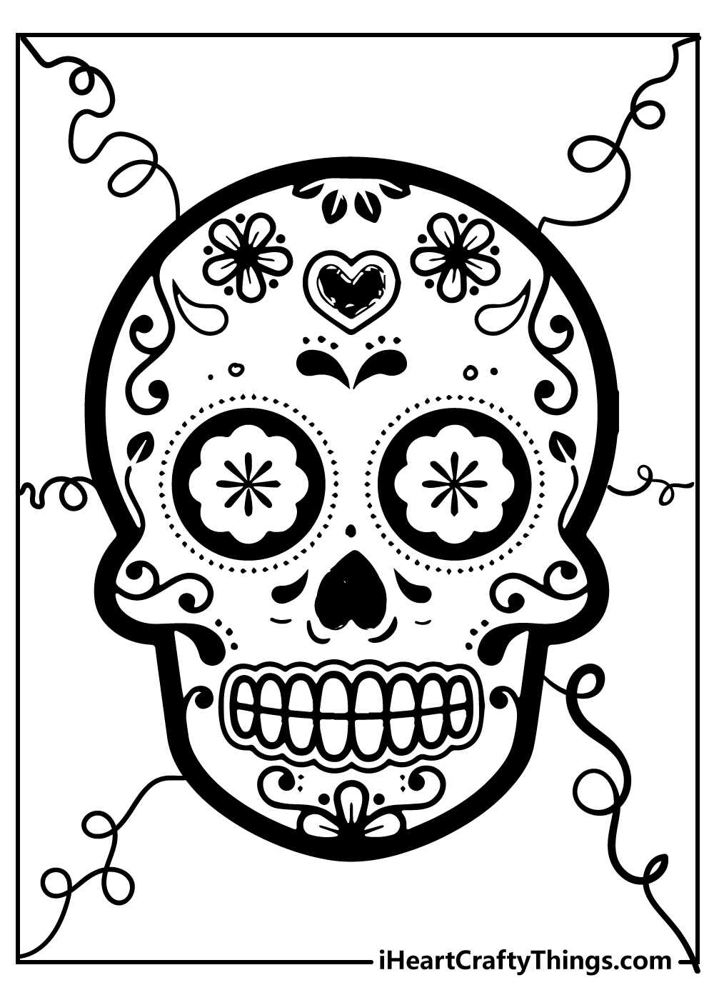 Sugar skull coloring pages free printables