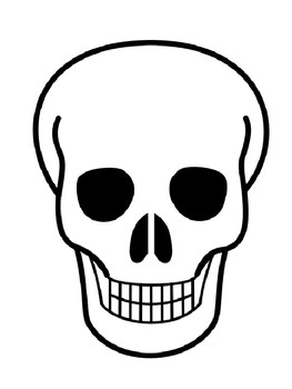 Skull template skull outline halloween skull coloring page halloween skull sheet