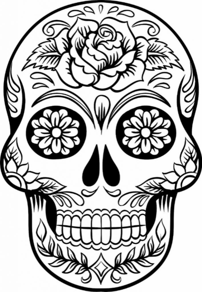Free printable skull coloring pages for kids home