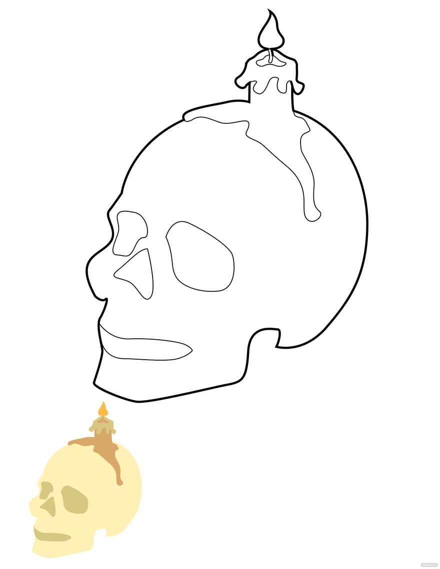 Free halloween skull coloring pages