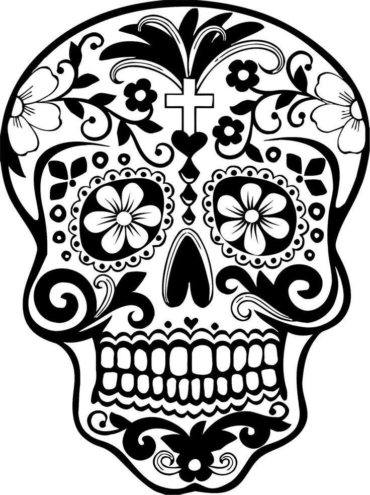 Free skull stencil printable templates guide patterns skull coloring pages skull stencil sugar skull stencil