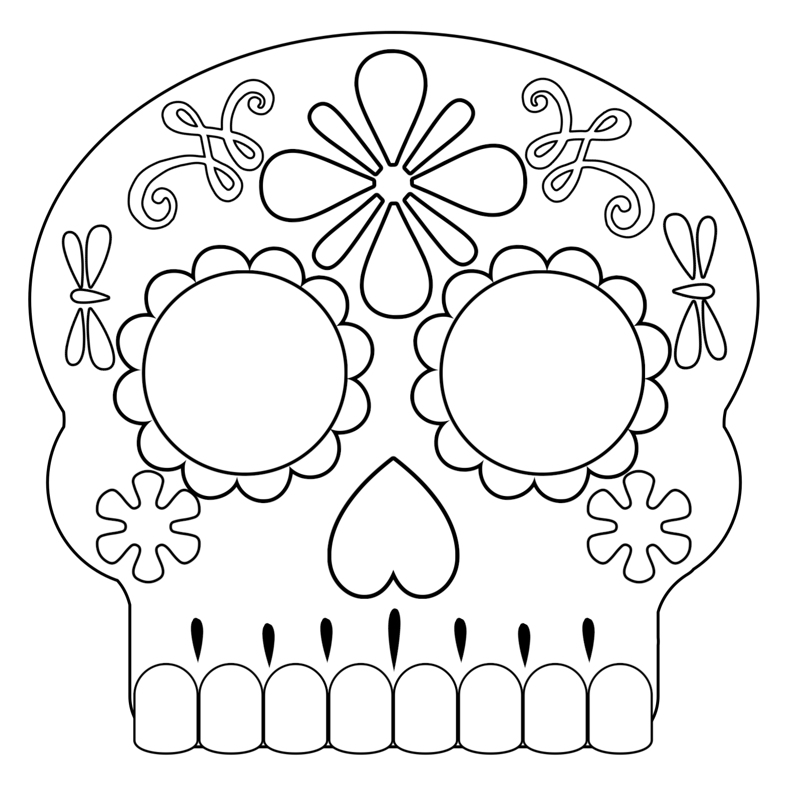 Day of the dead template printable