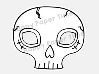 Skull skeleton mask halloween craft
