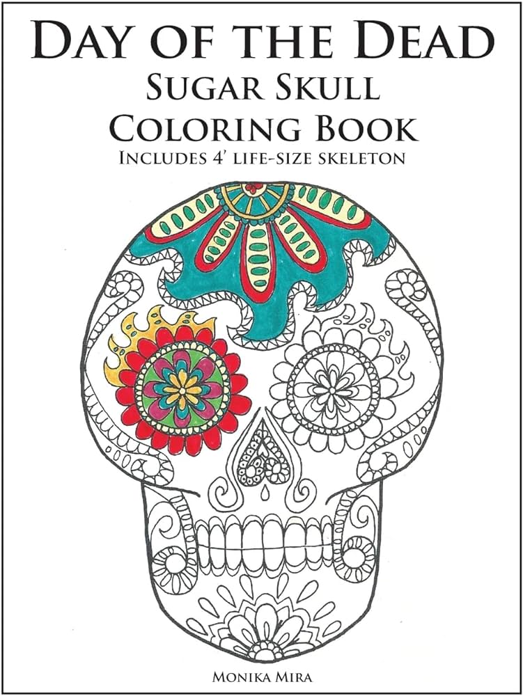 Day of the dead sugar skull loring book by mira monika