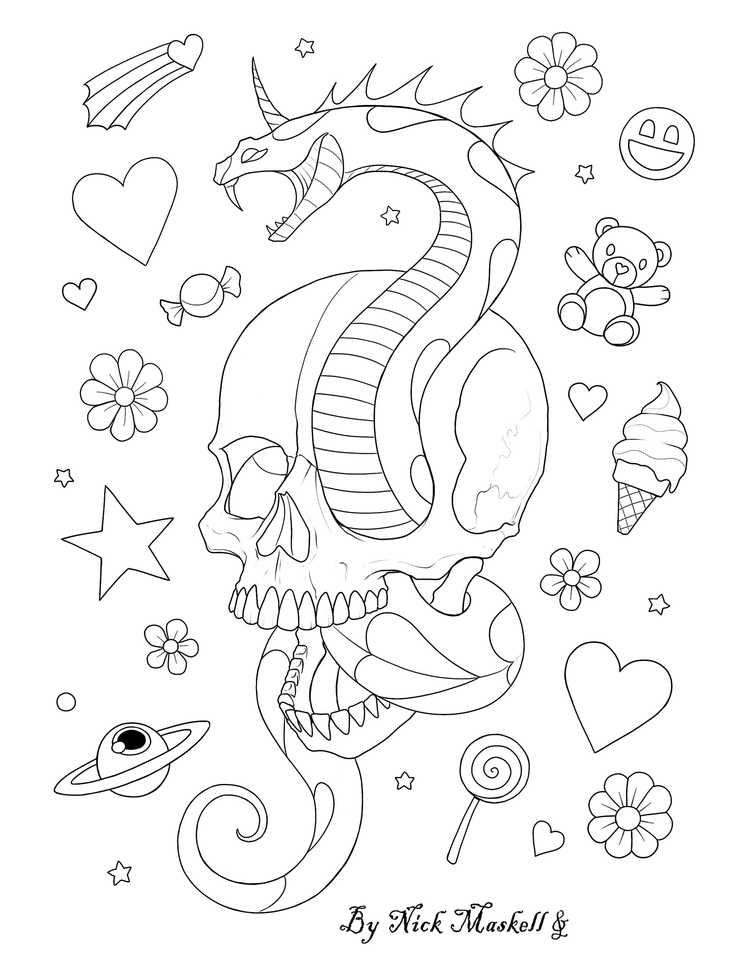 Free coloring pages â nick maskell