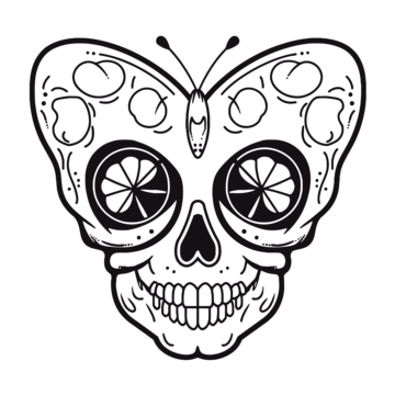 Butterfly skull coloring pages outline sketch drawing vector skull drawing butterfly drawing wing drawing png and vector with transparent background for free download