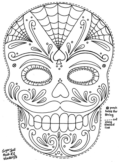 Sugar skull template skull coloring pages coloring pages coloring books